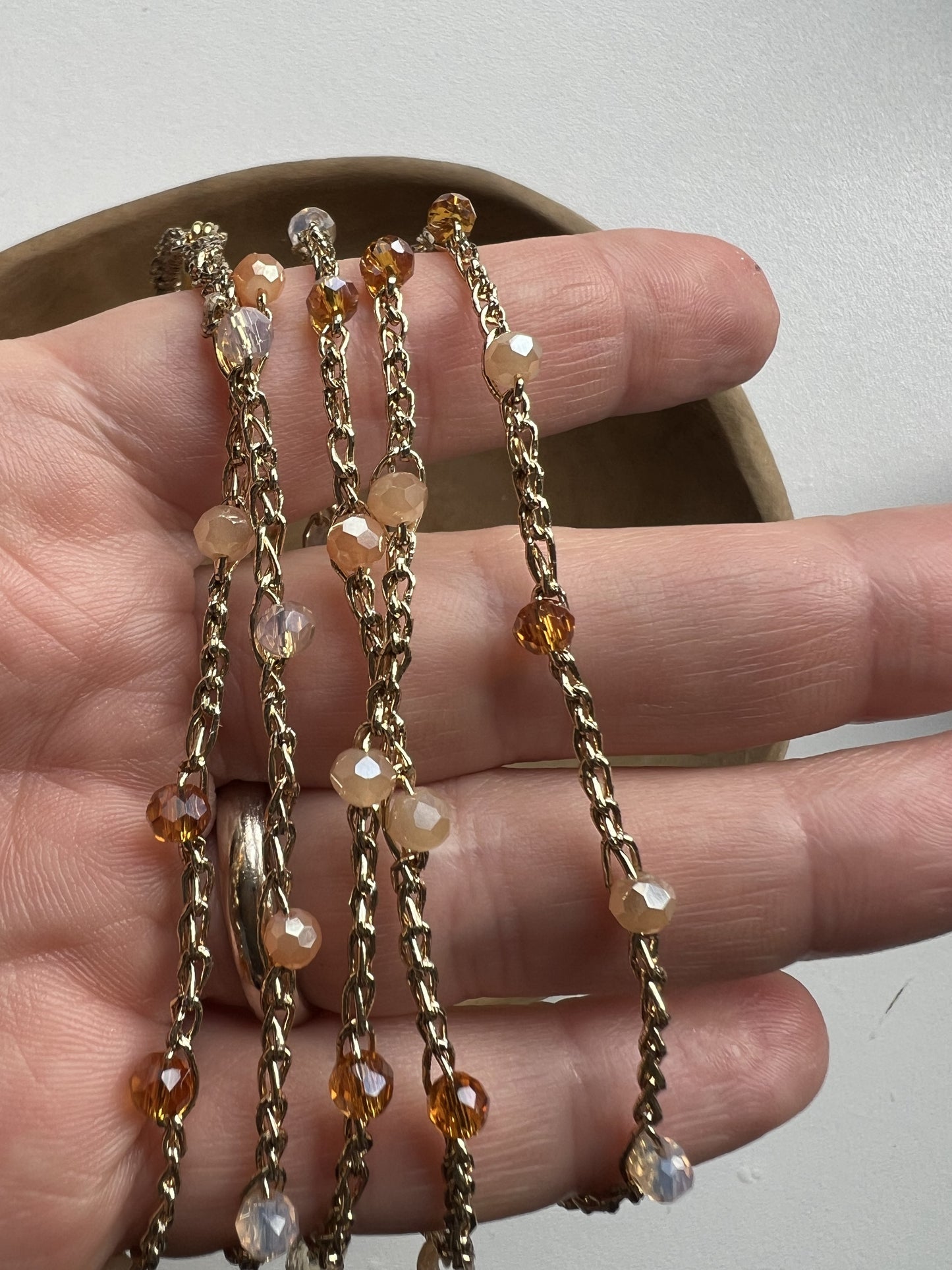 Long 100 cm Gold Thread Necklace – Wear as Pendant or Wrap Bracelet