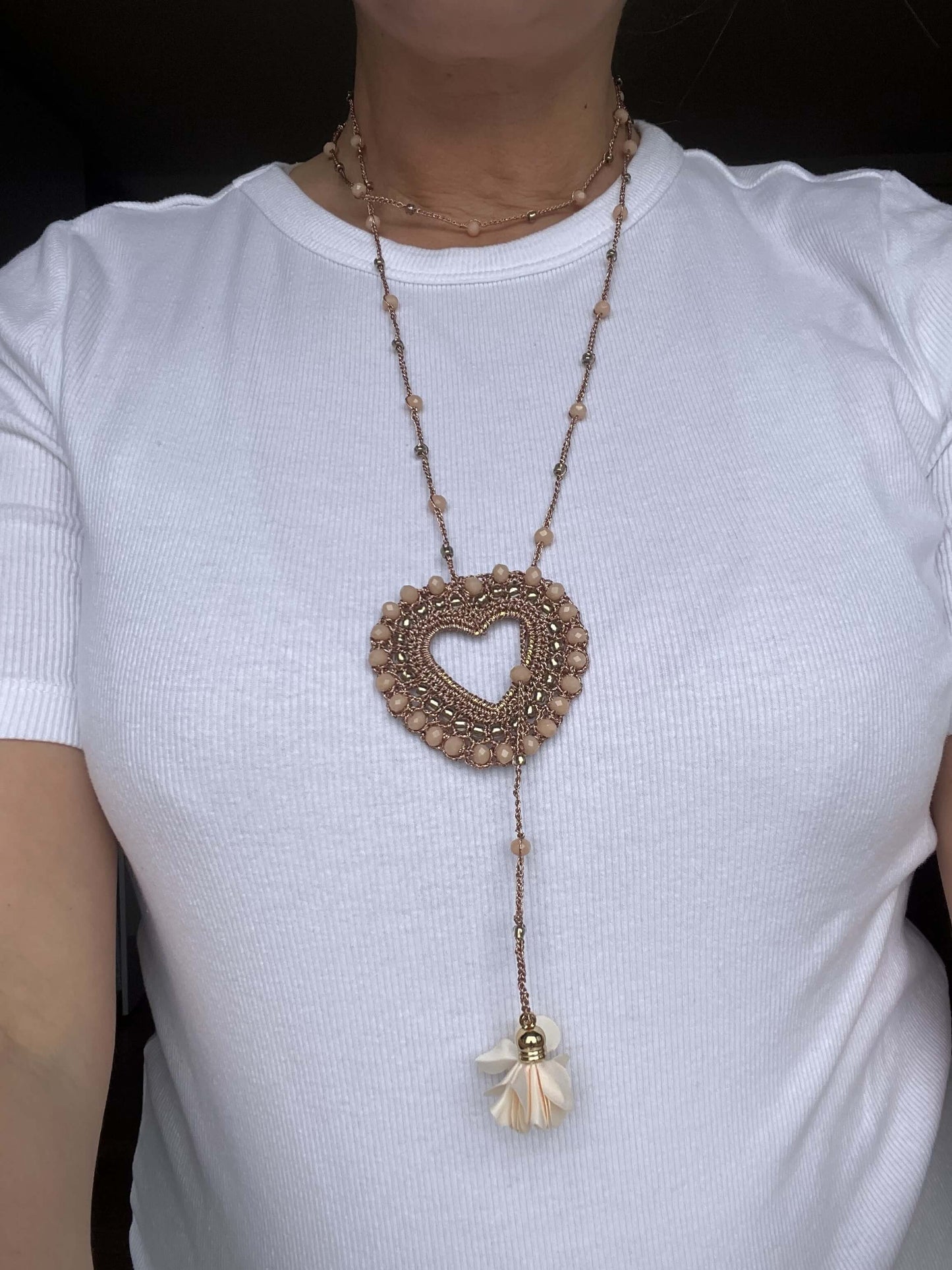 Gioiello da cerimonia Nude Heart, collana femminile elegante e sofisticata che non passa inosservata