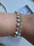 Bracciale boho all’uncinetto fatto a mano in stile crochet