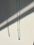 Gioiello convertibile Cuore di Laguna: collana e bracciale artigianale con cristalli e ceramica