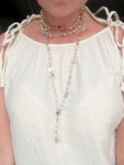 Collana bohémien lunga con dettagli floreali fatti a mano. Multigiro o bracciale wrap, illumina ogni outfit con stile boho chic.