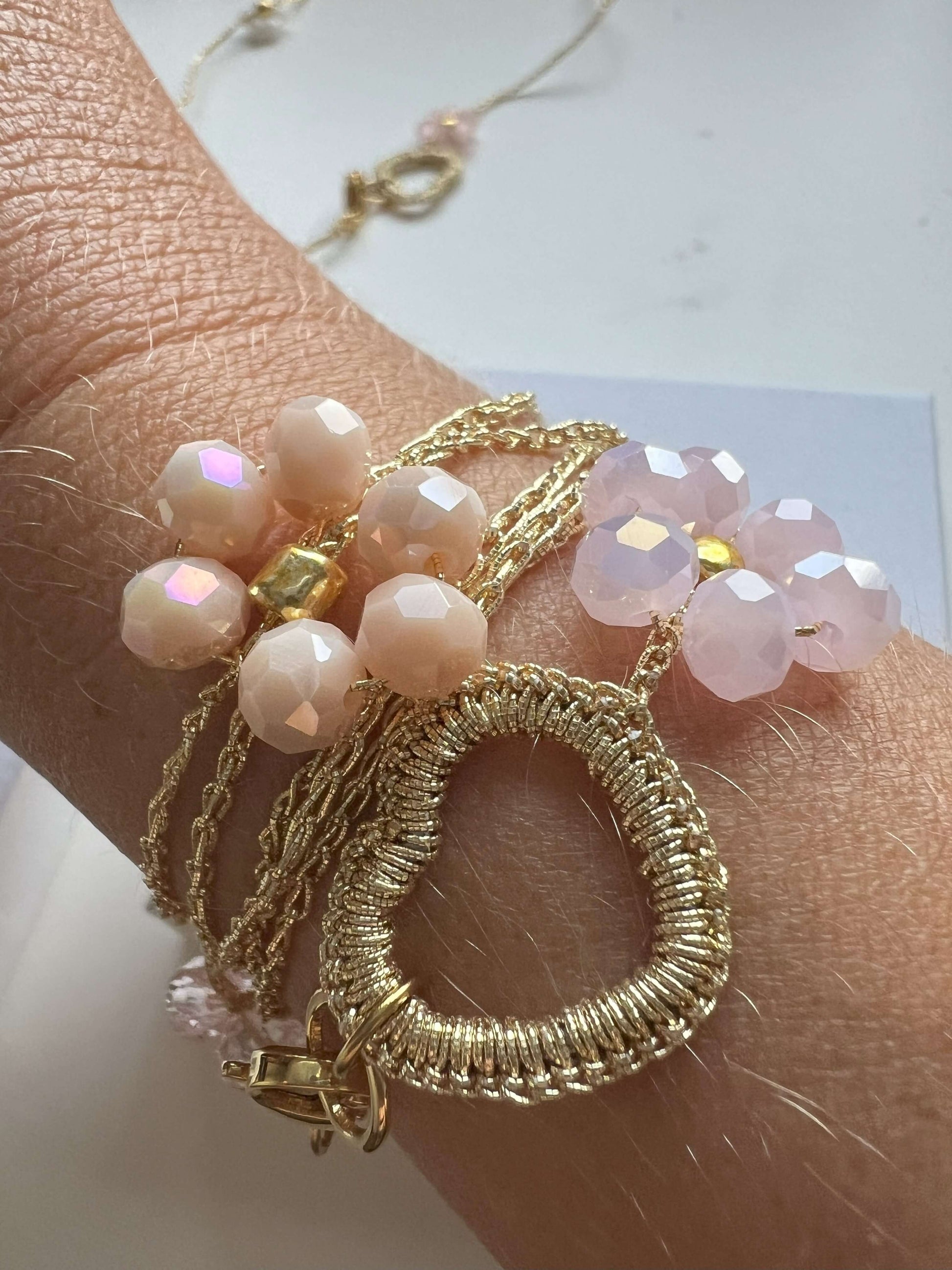 bracciale wrap con i fiori