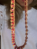 Scopri Melarame, collana handmade boho chic color rame con luce di cristalli. Delicata, analergica, unica come te.
