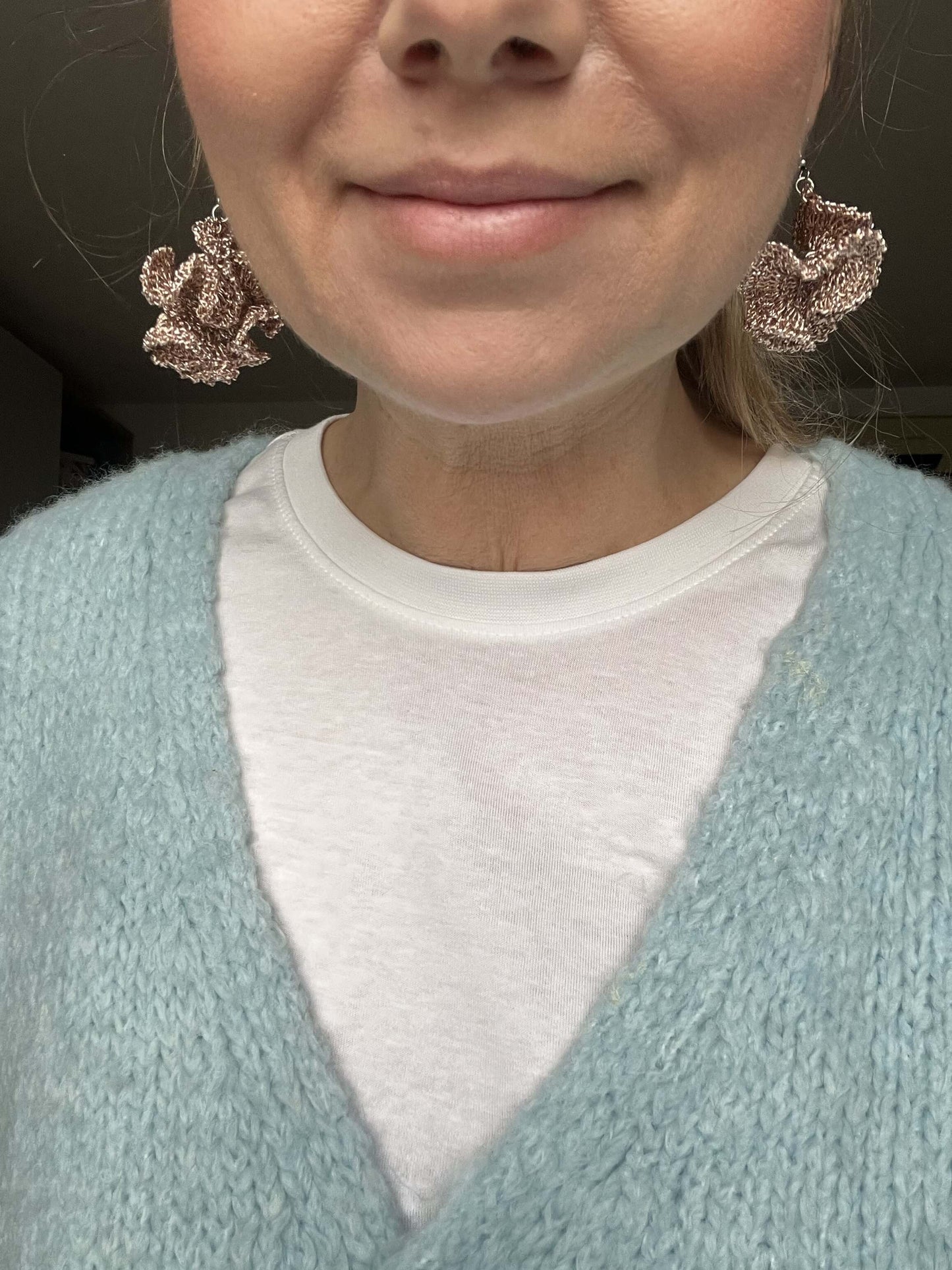 Handmade statement earrings, hypoallergenic & light – big impact without the weight, perfect for women.