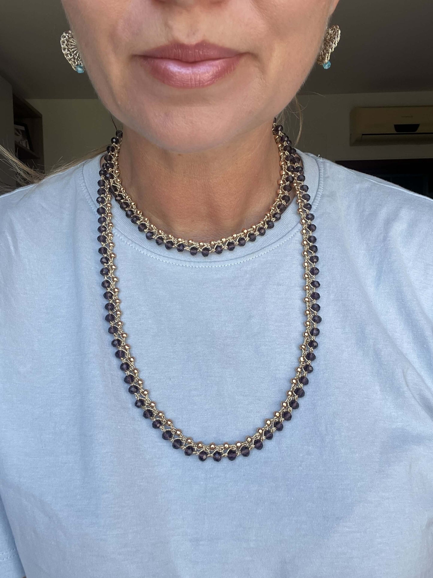 Collana lunga donna Gemini minimal elegante, perfetta per layering e look quotidiani o eleganti, idea regalo.