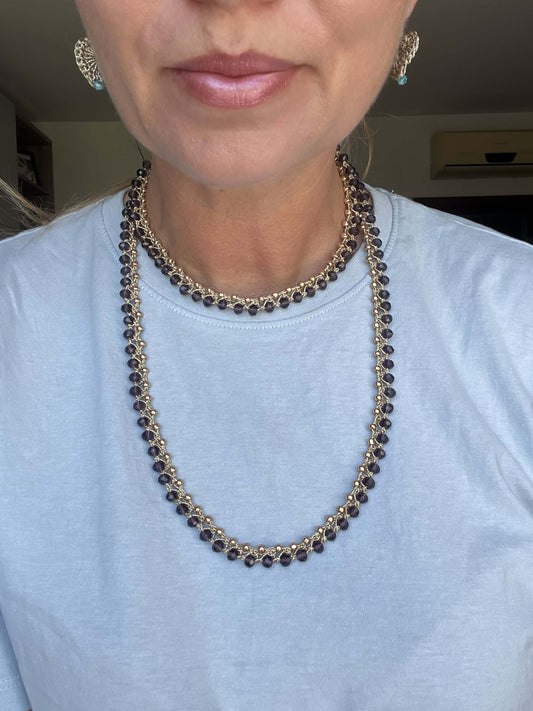 Collana lunga donna Gemini minimal elegante, perfetta per layering e look quotidiani o eleganti, idea regalo.