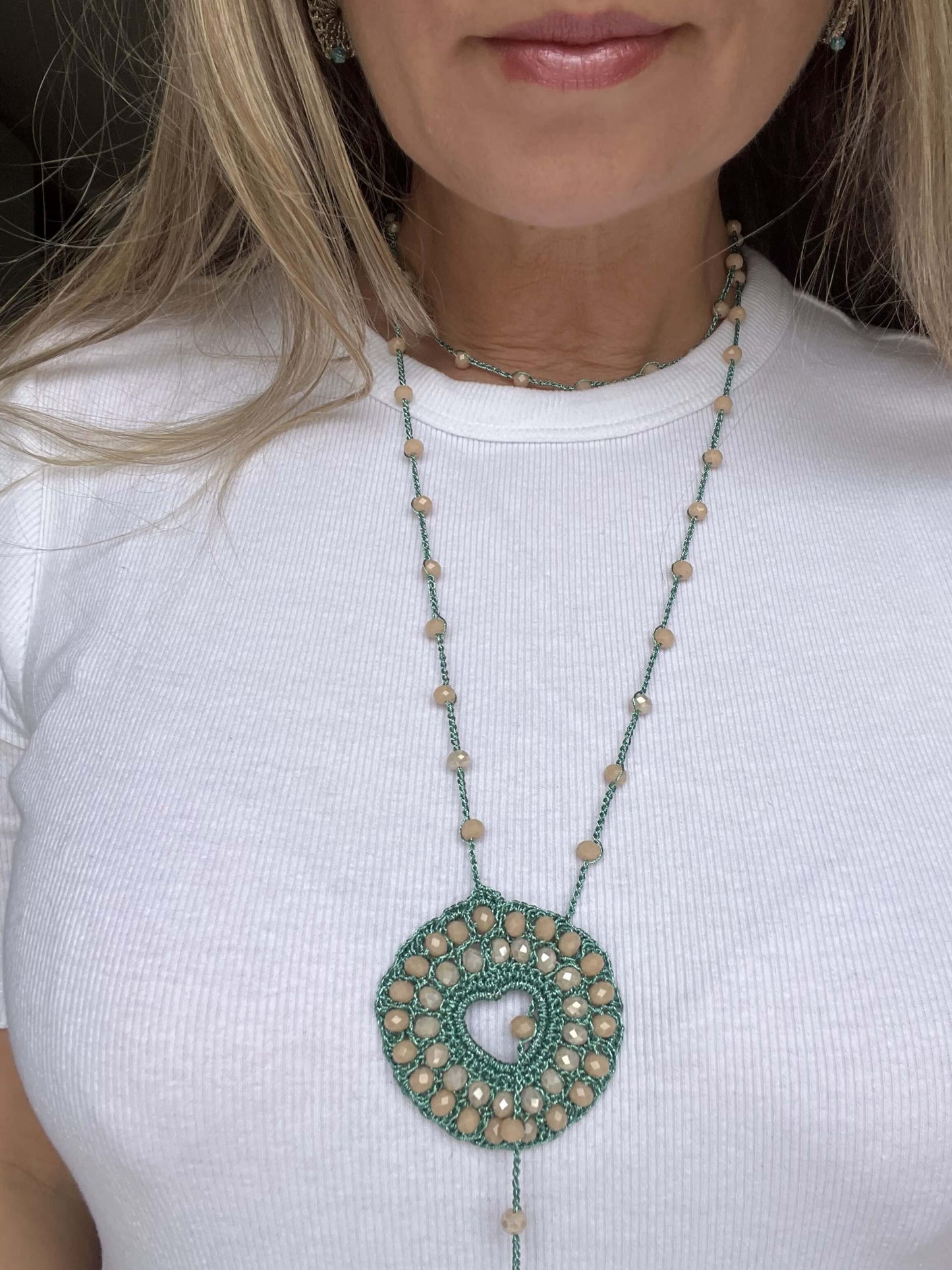 Turquoise Heart: gioiello boho chic per cerimonie, matrimoni e comunioni. Un accessorio esclusivo dal fascino raffinato.