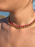 Handmade jewelry: girocollo Gemini con 2 fili di cristalli e Toho. Stile boho chic, leggero e personalizzabile.