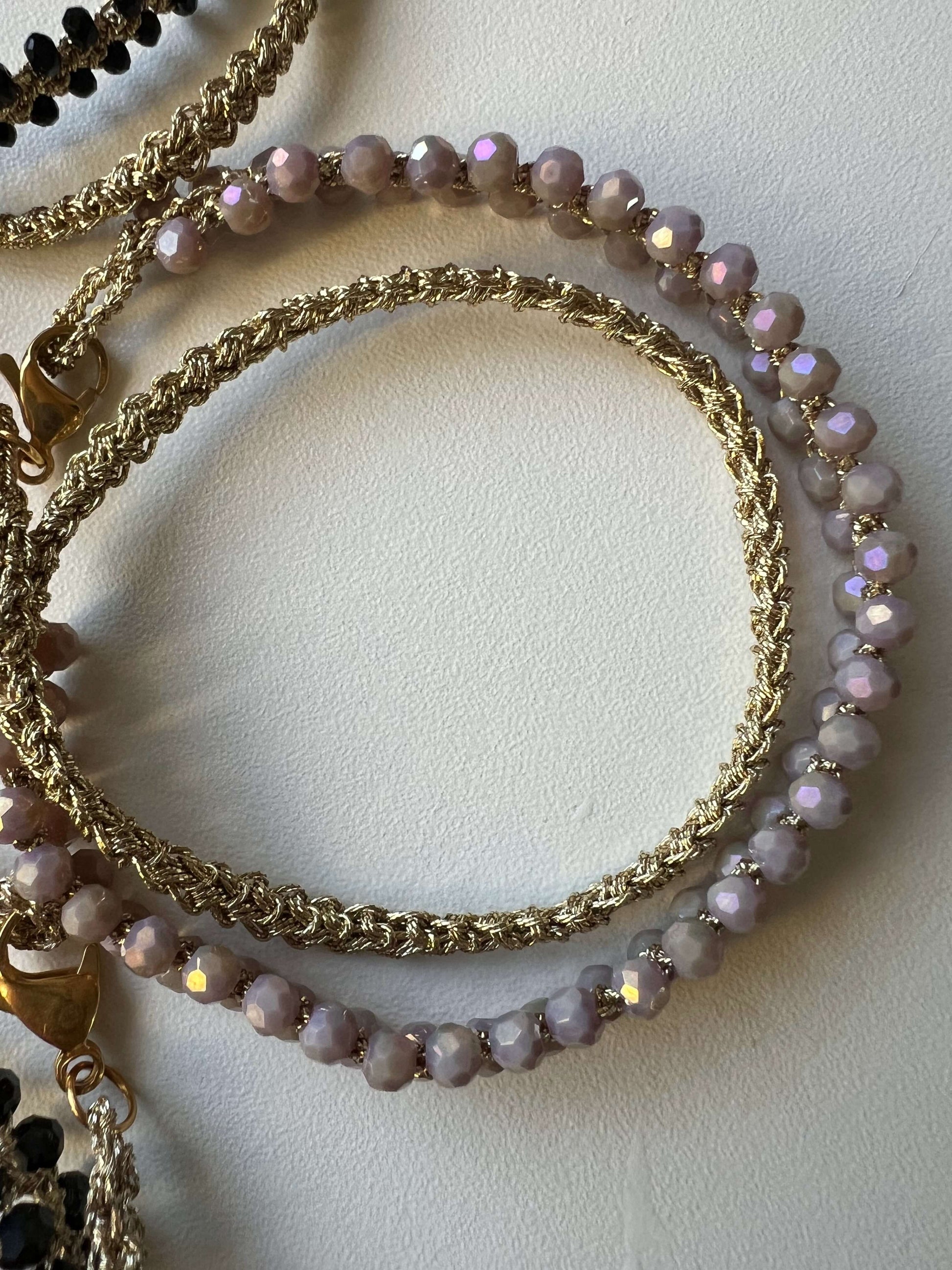 grigio perla bracciale a doppio giro boho chic per tutti i giorni 