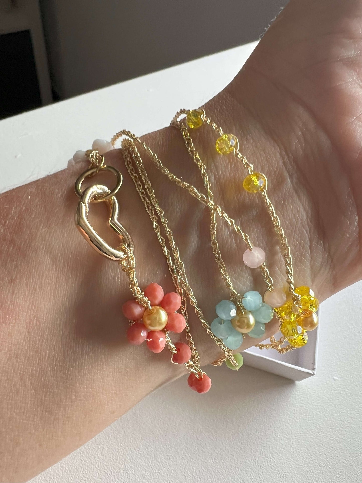 Cinque Petali bracciale collana cavigliera