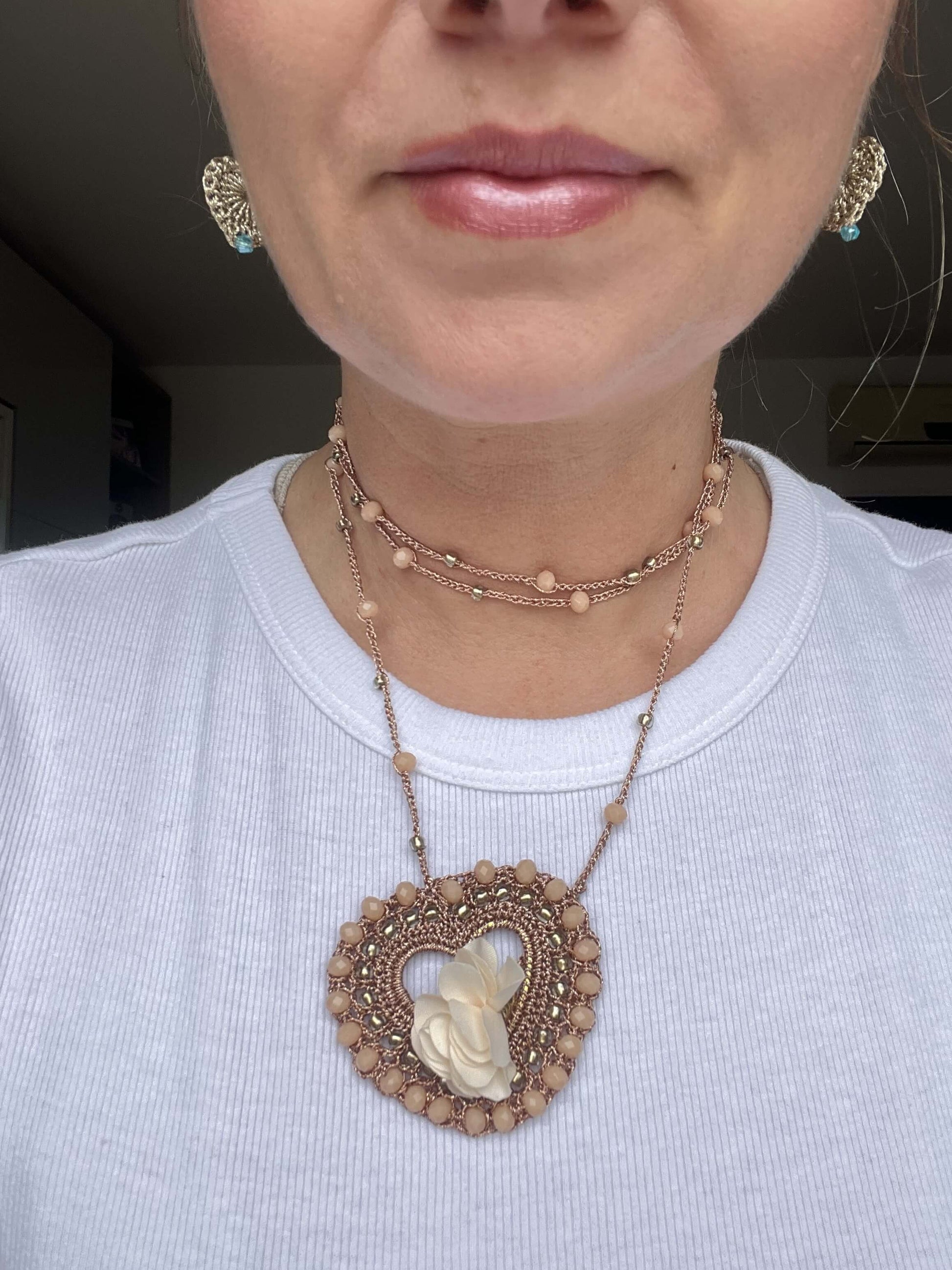 Collana elegante donna Nude Heart con design sali scendi, perfetta per cerimonie e eventi speciali chic