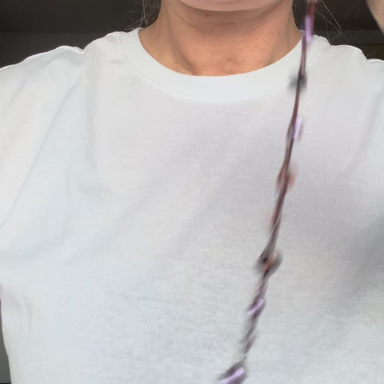 Handmade Italian boho wrap bracelet, crystal and pearl beads, metal free and multi wrap design.