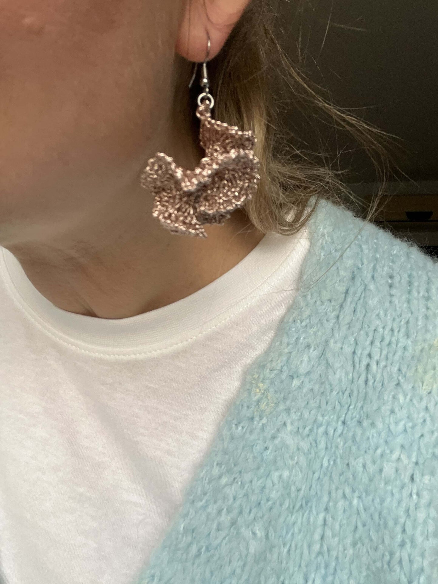 Handmade gold-look earrings for women – lightweight, boho style, perfect for work, events, or casual wear.