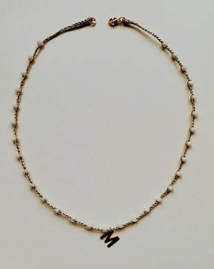 Gioiello Personalizzato - collana all'uncinetto e perline - fafiki