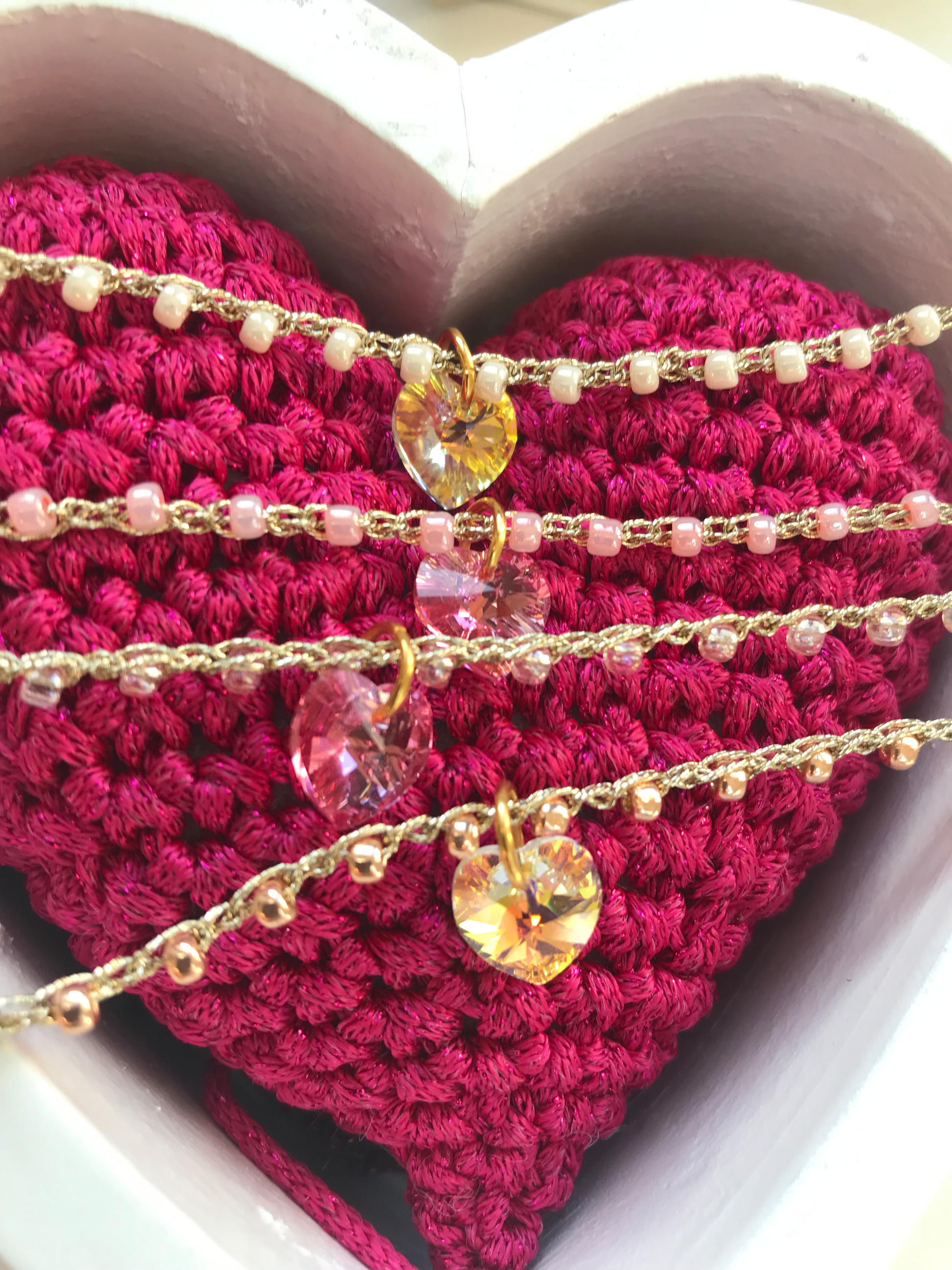 collana girocollo con cuore swarovski 