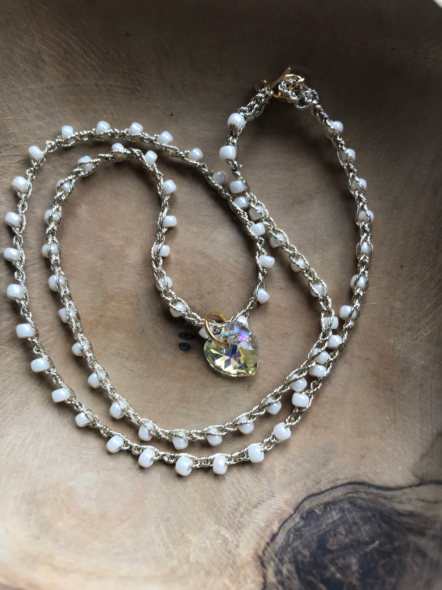 collana girocollo con cuore